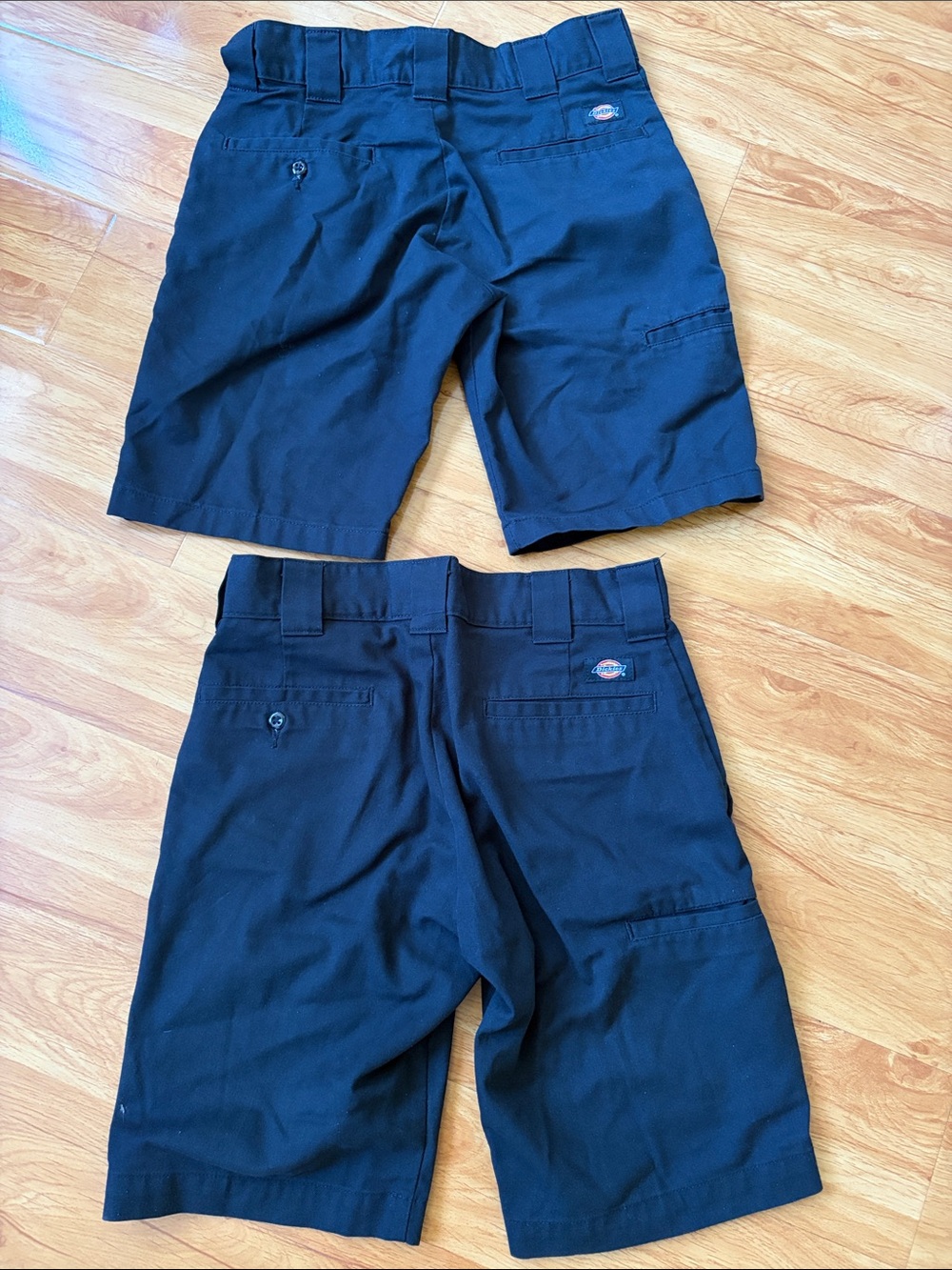 Dickies Men's Black Flat Front Work Shorts both size 29